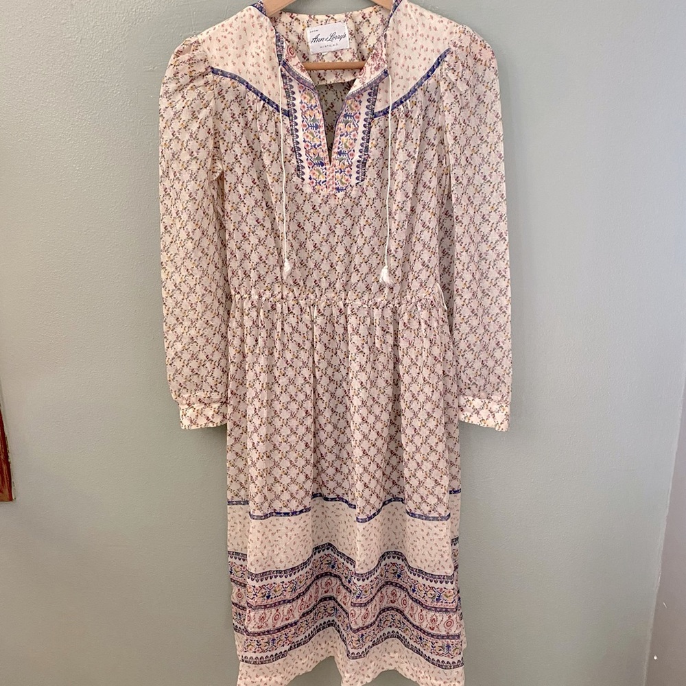 Short Waist Floral Peasant Dress